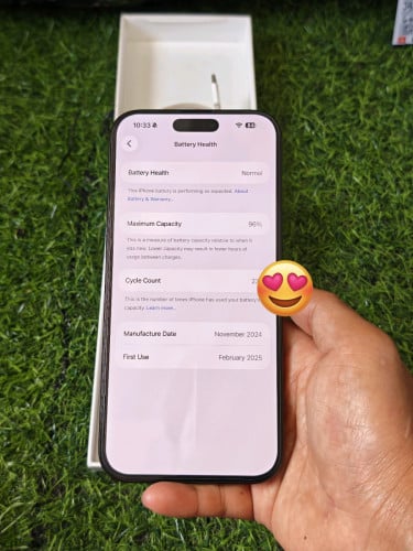 Iphone 16 Pro Max Black kuru LL/A ESIM2  256GB ចូល99% 🔋ថ្ម96%