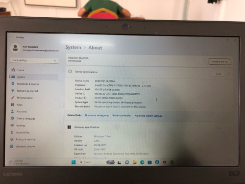 Lenovo x270 I5 RAM16  SSD512