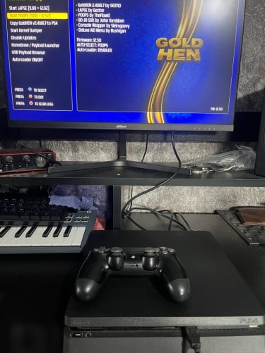 PS4 slim jb 500g with monitor 24inch 100hz  speaker