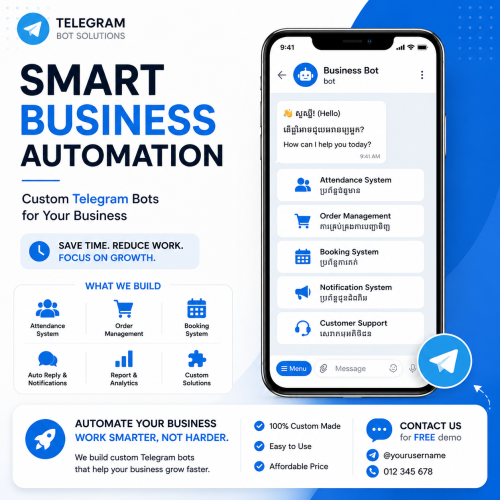 Telegram Bot Creation Service (Custom Bot for Business)