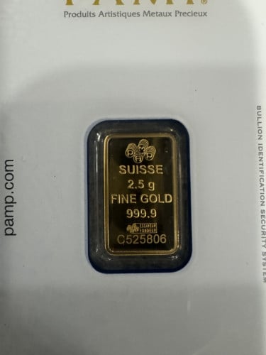 ដុំមាសស្វីស PAMP ទម្ងន់ 2.5 ក្រាម