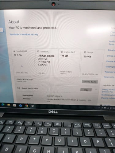 Dell latitude 7420 i7 11th Ram 32G PCIE 256