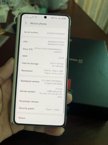 Huawei Mate X7 company full set box 99.99%