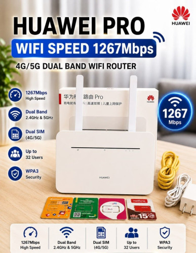 HUAWEI Pro B535-836 Dual Band 5G 1267Mbps