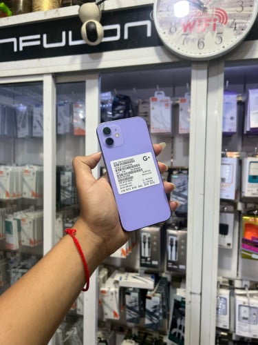 iPhone 12 ពណ៌ស្វាយ 🍏 LLA 64GB  Battery 92% 🔋 តួស្អាត 99% សំណុំហ្សីន