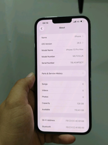 iPhone 13 Pro max 128g សានុំហ្សីន ស្អាត97%