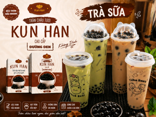 Kun Han Brown Sugar Boba Pearl 500g / 2kg