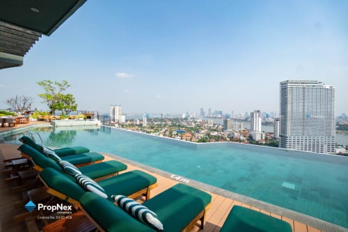 Modern 2BR River View Condo for Rent at The Peninsula Chroy Chongva 6A