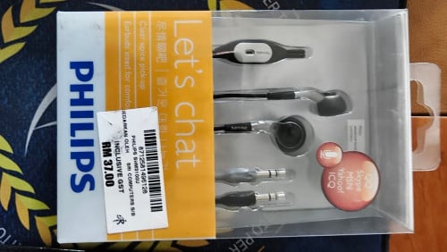 Philips SHM 3100U Earbud Headphone with Mic (Black)