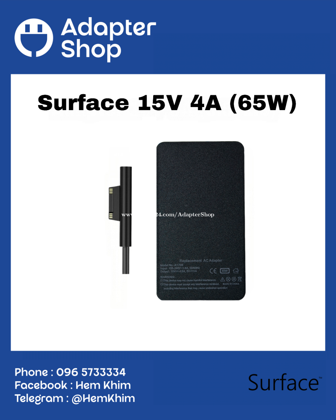 Surface 15V 4A (65W)