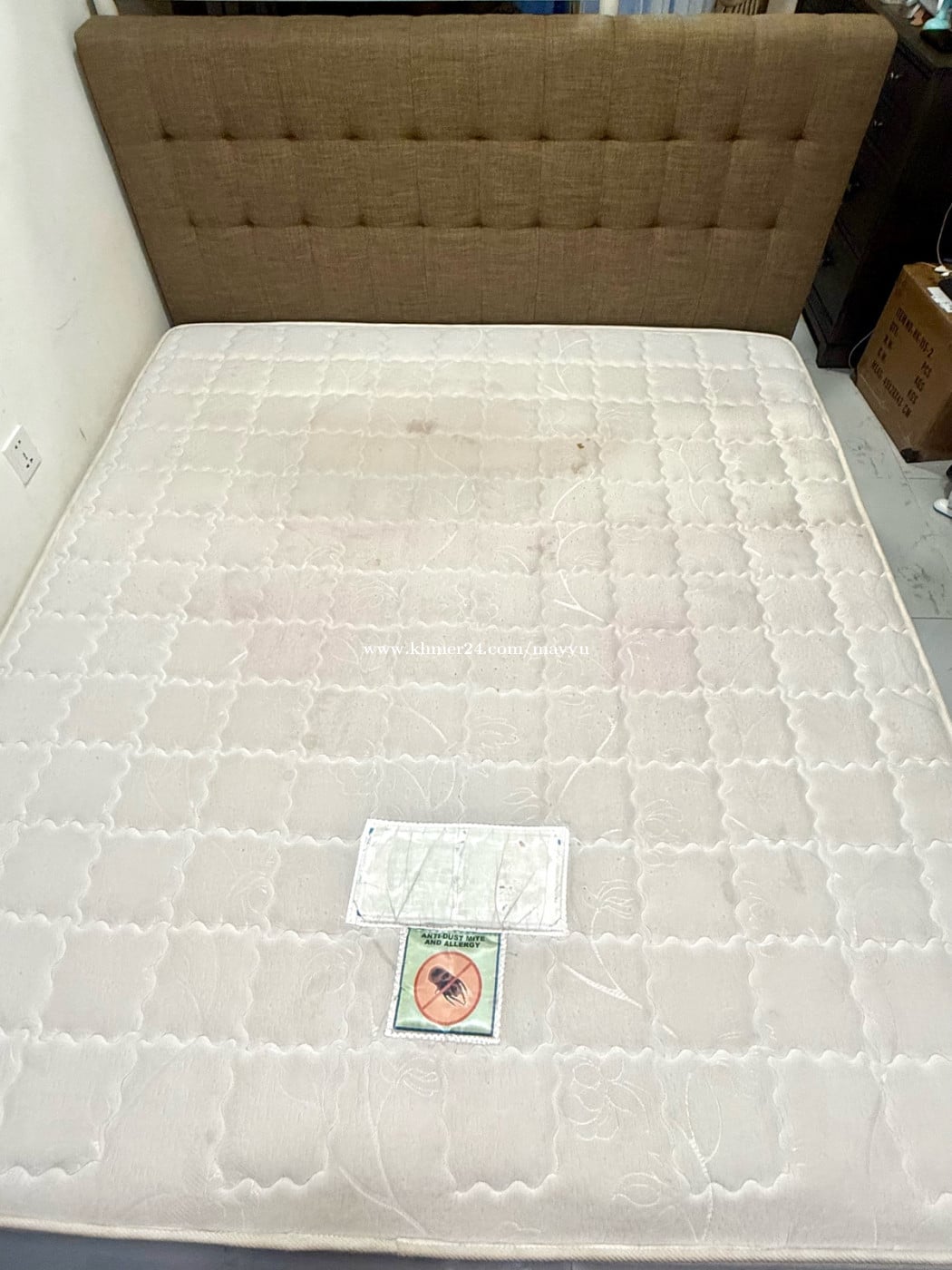 Premium King Koil Queen Size Mattress with Tufted Bed Frame for Sale!