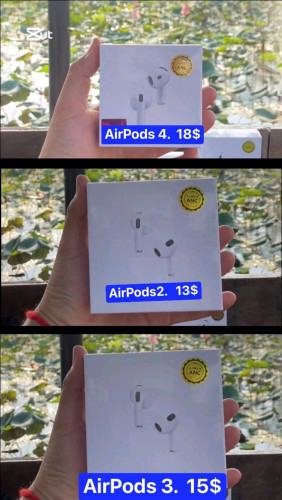 មានលក់ប្រភេទកាស airpods2 airpods3 airpods4 តម្លៃក្រោមទីផ្សារ