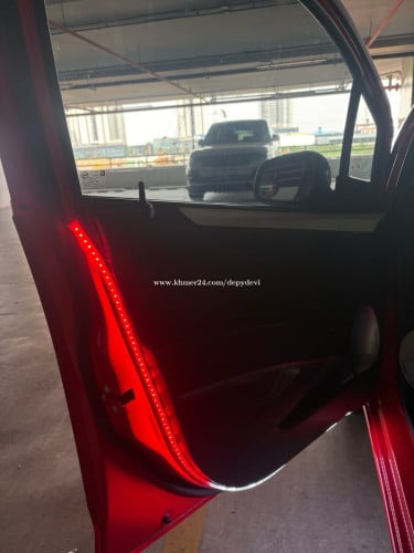 លក់ឡានជិះផ្ទាល់ខ្លួន Chevrolet spark 014 ពណ៌ក្រហមហុងស៊ុយ លេងស្ដុបម៉ាអ៊ែម តូចតែតាន់ហាប់ណែន