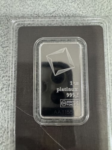 ដុំមាស Valcambi Swiss Platinum ទម្ងន់ 1 អោន
