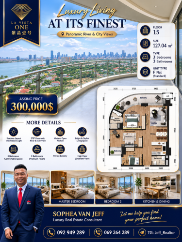 3 bedrooms one unit left/ 3 បន្ទប់គេង 1 unit ចុងក្រោយ