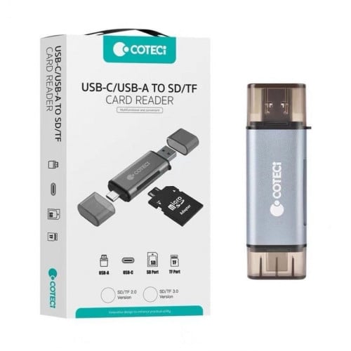 COTECi USB-c /USB-A to SD/TF card reader