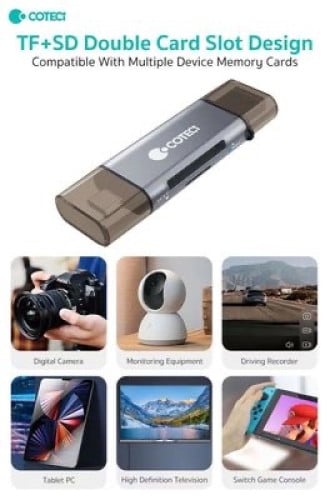 COTECi USB-c /USB-A to SD/TF card reader