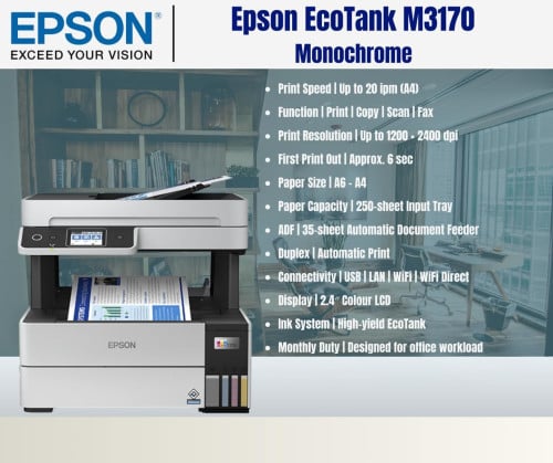 Epson EcoTank Monochrome M3170