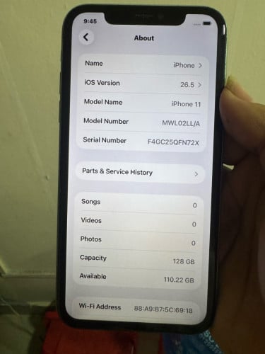 iPhone 11 memory 128G សុំនំscan