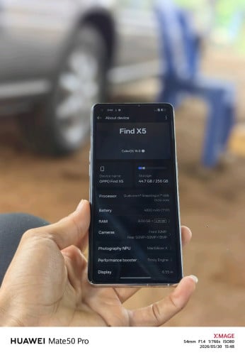 Oppo find x5 Global 8/256Gអេក្រង់ស្អាត គ្មានបញ្ហាអ្វីទាំងអស់