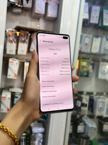 Samsung Galaxy S10+ កញ្ចក់កោង(អត់ជាប់អី) Memory 128GB Ram 8 អីវ៉ាន់ក្រុមហ៊ុន ដាក់បានសុីម2