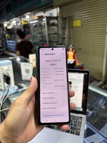 Samsung Zfold3 256G Ram12G Sim2 global ឆ្នូតអេក្រង់ក្រៅ ក្នុងបត់ស្ទើរ