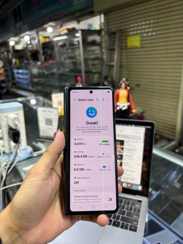 Samsung Zfold3 256G Ram12G Sim2 global ឆ្នូតអេក្រង់ក្រៅ ក្នុងបត់ស្ទើរ