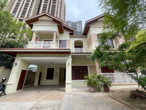 Single villa for rent Borey Chamkamorn