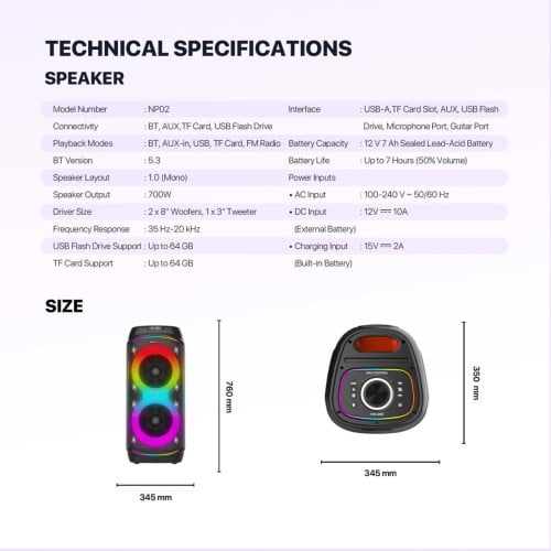 Speaker Nara Party 700w