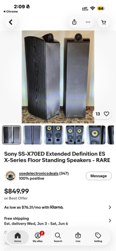 1.Sony SS-X70ED 1គូ 56គីឡូ=$199 Sony TA-F333ESX=99$ដាច់