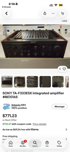 1.Sony SS-X70ED 1គូ 56គីឡូ=$199 Sony TA-F333ESX=99$ដាច់