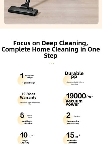 Original Haier HZ-T810W Vacuum Top-End Model New | ម៉ាស៊ីនបូមធូលី Haier ម៉ូដែលកំពូល ថ្មី គ្រប់គ្រឿង