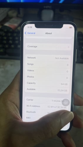 iPhone X 64g សំណុំហ្ស៊ីន 62$