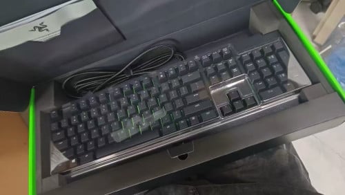 Razer雷蛇机械键盘套装黑寡妇标准绿轴104键RGB电竞电脑游戏有线