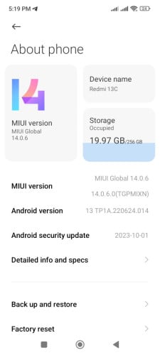 Redmi 13C Global version Ram 8+2GB Storage 256G មានឆ្នាំងសាក់