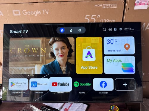 Smart tv ចិន 60” ថ្មី 350$ ធានា១ឆ្នាំ ថ្មី កេស