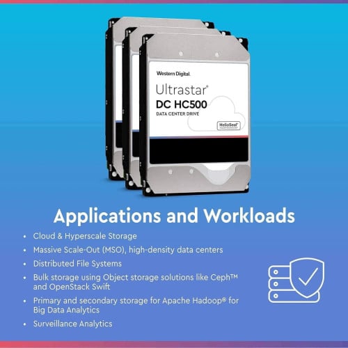 4x WD Ultrastar DC HC530 14TB SATA 6G 3.5" 7200RPM Enterprise HDD - WUH721414ALE604