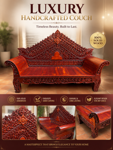 💰 តម្លៃត្រឹមតែ $4xx ប៉ុណ្ណោះ / សាឡុងឈើគុណភាពខ្ពស់ – រឹងមាំ