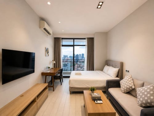 📍The View BKK1 | Studio room for rent [ ខុនដូ1បន្ទប់គេងសំរាប់ជួលនៅបឹងកេងកង1 ]