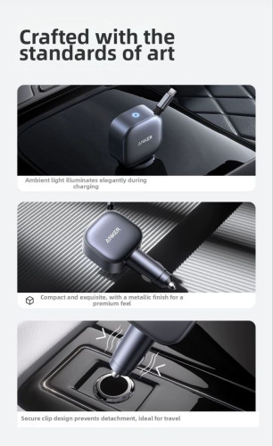 Anker car charger 75wសាកចូលលឿន