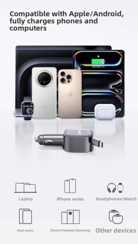 Anker car charger 75wសាកចូលលឿន