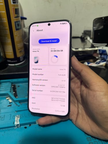 HUAWEI NoVa 14 Ram 12/256G មួយទឹកក្នុងស្រុក ស្អាតដូចថ្មី បងបងត្រូវការអាចសាកសួរបាន តម្លៃតែ 1$$ជាងទេបង