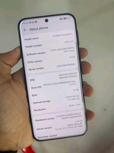 HUAWEI Pura 80 Pro 12GB/512G99% 579$