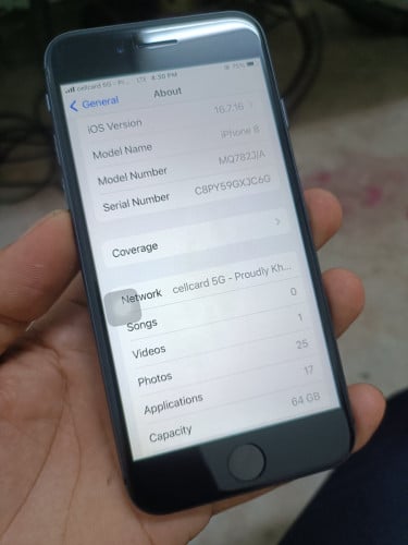 iiphone 8 64g bypass sim wifi all good