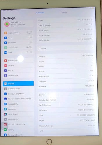 Ipad 12.9 2015 256GB 97%