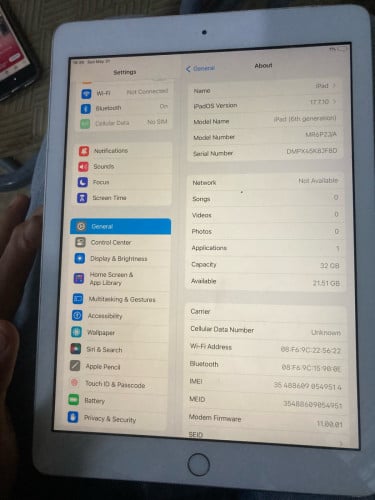 iPad 6 generation 32G Sim