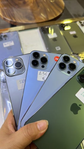 iPhone  13pm   128g  សំនុំហ្សីន  399$   449$