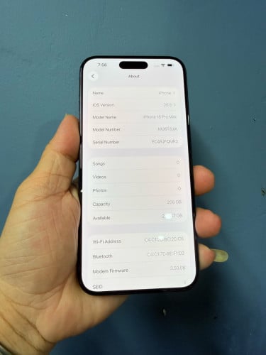 iPhone 15pm 256G J/A ដាក់សុីមបាននៅស្អាតតួរ99%