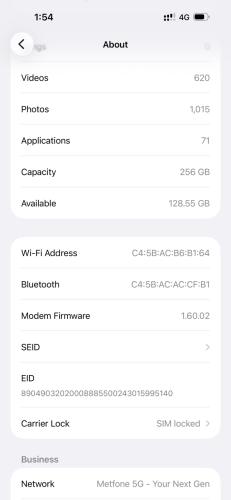 iPhone 17 pro Max 256G lock sim Blue LLA