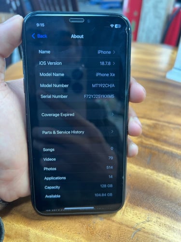 Iphone Xr black 128gb no scan